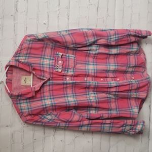 Hollister Womens Flannel. Size Large..Pink